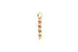 Zig Zag 14K Gold Hoop Charm