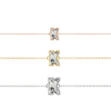 Alfabet Bogstav K 18K Guld, Rosaguld eller Hvidguld Armbånd m. Solitaire Lab-Grown Diamant