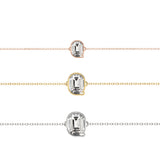 Armbånd med bogstavet Q i 18 karat guld, Rosaguld eller Hvidguld m. en solitaire-Lab-Grown Diamant