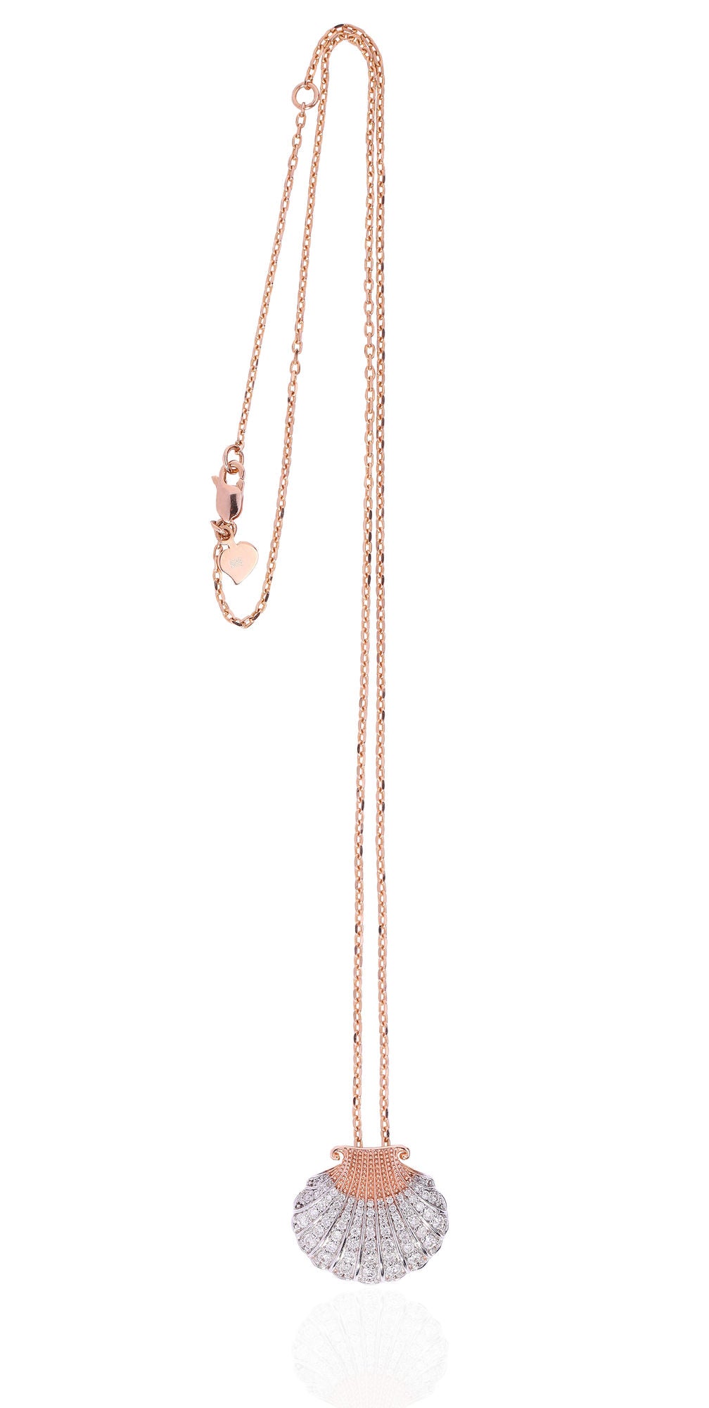 Aphrodite 14K Rosaguld Halskæde m. Diamanter