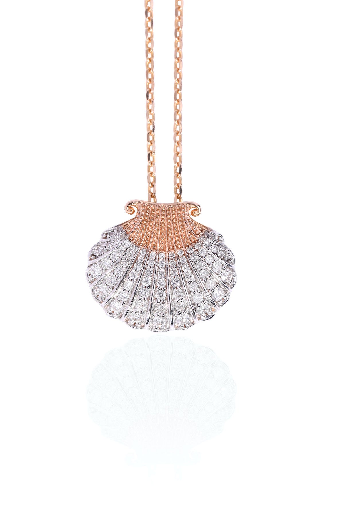 Aphrodite 14K Rosaguld Halskæde m. Diamanter