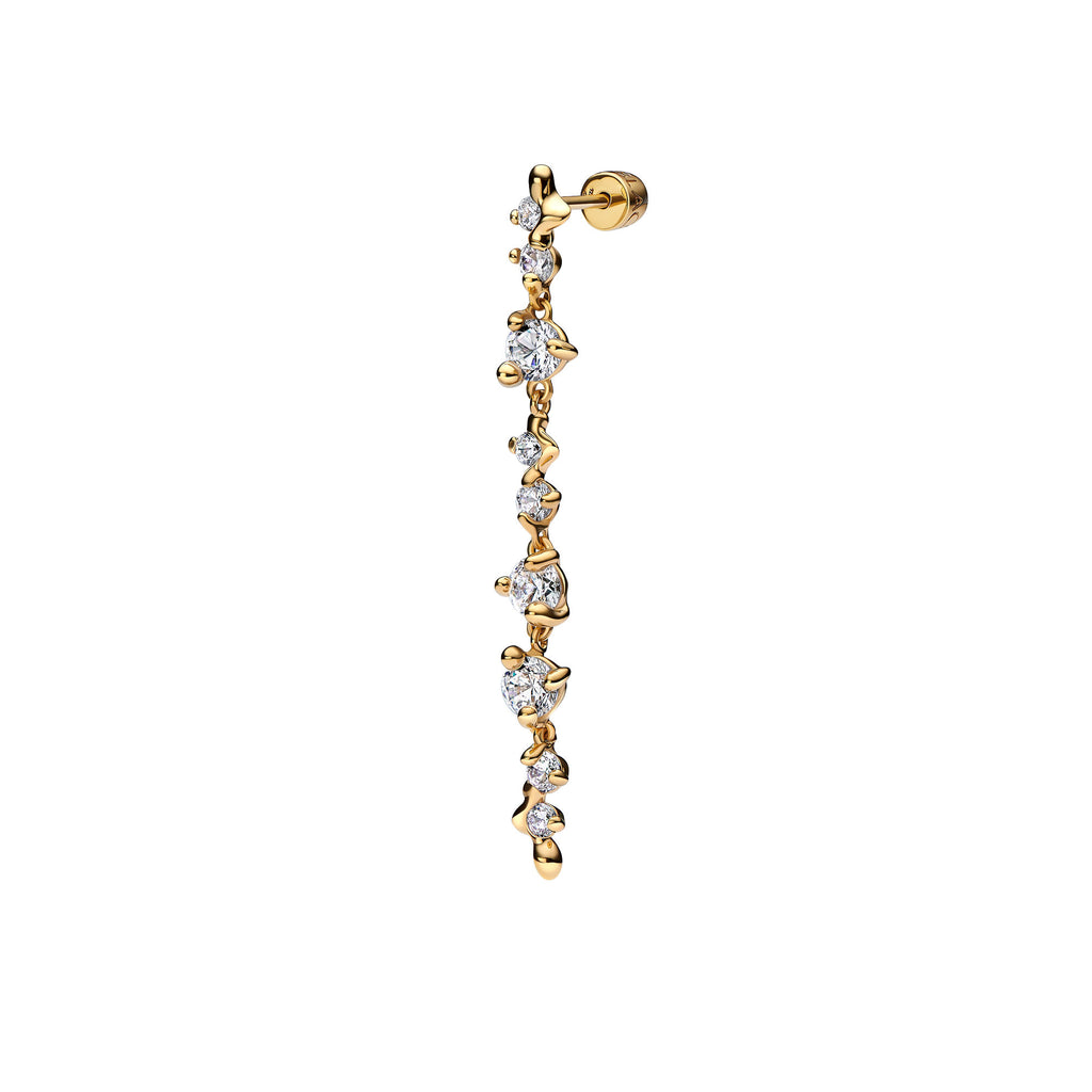 Arctic Large Gold Plated Earring w. Zirconia