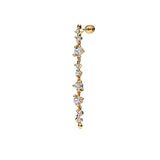 Arctic Large Gold Plated Earring w. Zirconia