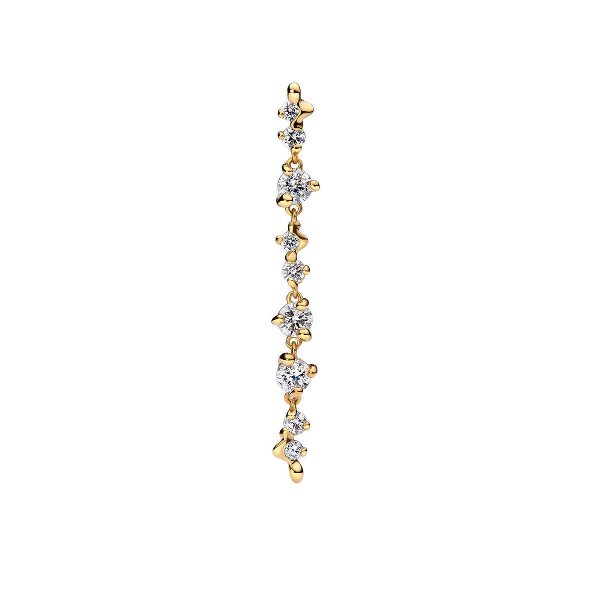 Arctic Large Gold Plated Earring w. Zirconia