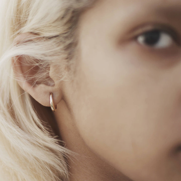Egg 18K Gold Hoops