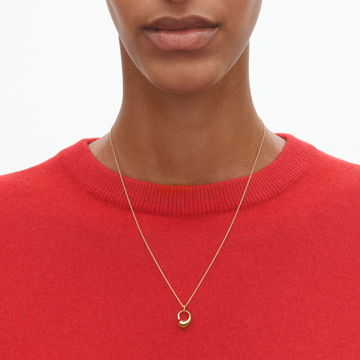 Mercy Small 18K Gold Pendant w. Chain