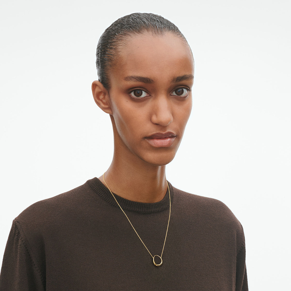 Offspring Small 18K Gold Pendant w. Diamonds