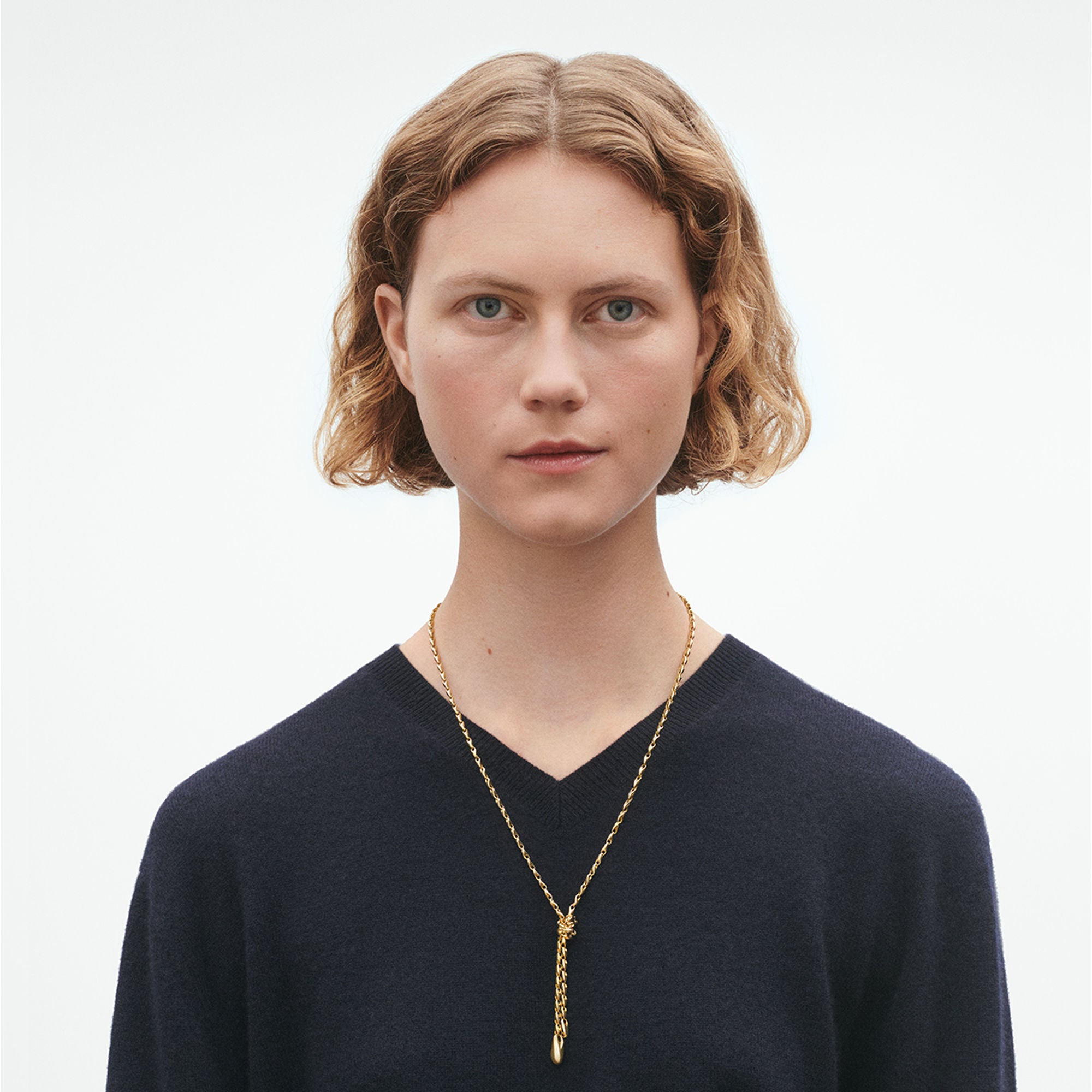 Reflect Lariat 18K Gold Necklace