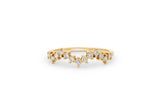 Flowy 14k or 18k Gold Ring w. Lab-Grown Diamonds