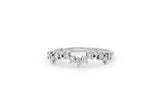 Flowy 14k eller 18k Hvidguld Ring m. Lab-Grown Diamanter