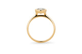Bezel 0.5 CT 14k or 18k Gold Ring w. Lab-Grown Diamond