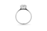 Bezel 0.5 CT 14k or 18k Whitegold Ring w. Lab-Grown Diamond