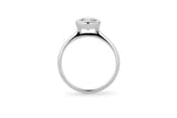 Bezel 0,5 CT 14k eller 18k Hvidguld Ring m. Lab-Grown Diamant