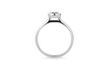Bezel 1,0 CT 14k eller 18k Hvidguld Ring m. Lab-Grown Diamant