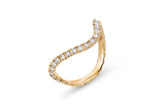 Wavy Eternity 14k or 18k Gold Ring w. Lab-Grown Diamonds