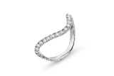 Wavy Eternity 14k or 18k Whitegold Ring w. Lab-Grown Diamonds