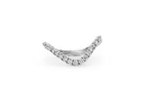 Wavy Eternity 14k or 18k Whitegold Ring w. Lab-Grown Diamonds