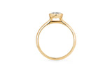 Radiant Bezel 0.3 CT 14k or 18k Gold Ring w. Lab-Grown Diamond