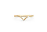 Wishbone 14k eller 18k Guld Ring m. Lab-Grown Diamanter