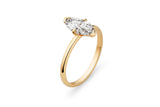 Marquise 1.0 CT 14k or 18k Gold Ring w. Lab-Grown Diamond