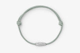 Pavé Cord Green 14k Whitegold Bracelet w. Lab-Grown Diamonds