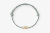 Pavé Cord Green 14k Gold Bracelet w. Lab-Grown Diamonds