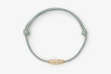 Pavé Cord Grøn 14k Guld Armbånd m. Lab-Grown Diamanter