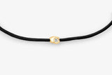 Stone Cord Black 14k Gold Bracelet w. Lab-Grown Diamond