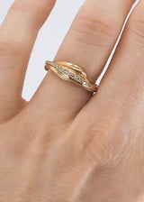 Palea Pavé-Goldring 14K I Diamant