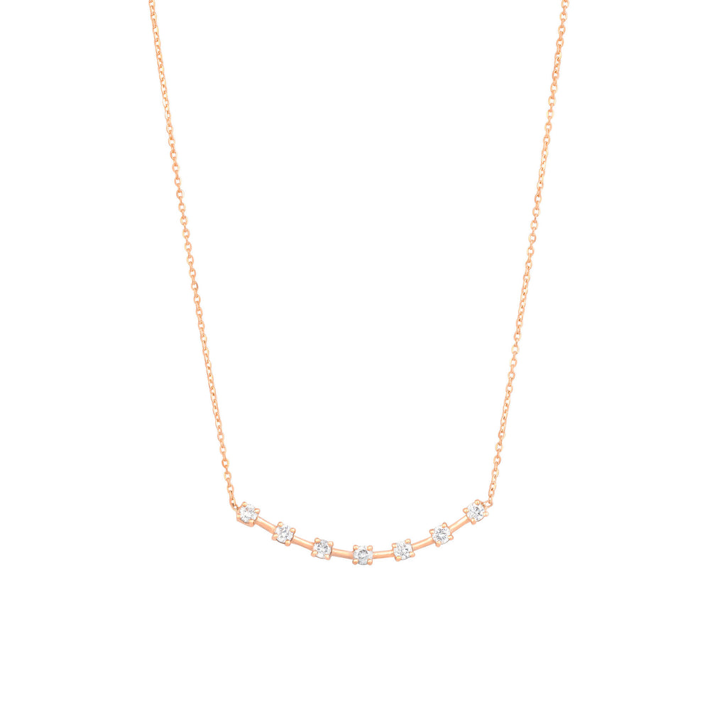 Alexa's 18K Rose Gold Necklace w. Diamonds