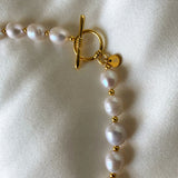 Beaded 18K Forgyldt Halskæde m. Ferskvands Perler