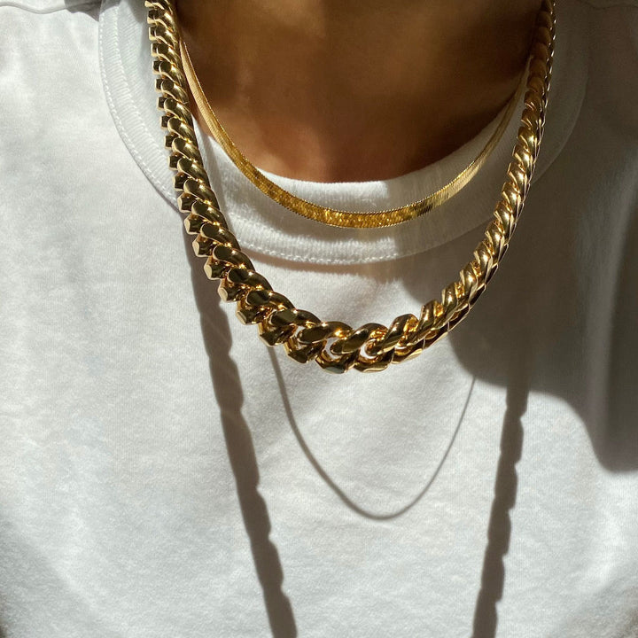 Kette Link Halskette 18K vergoldet