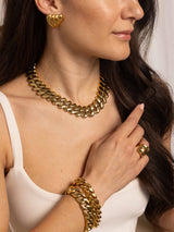 Chunky Chain Link 18K Gold Plated Necklace