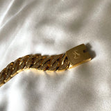 Krystal Chunky Chain 24K Forgyldt Halskæde m. Krystal