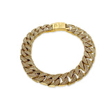 Krystal Chunky Chain 24K Forgyldt Halskæde m. Krystal