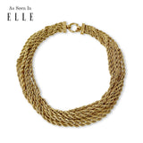 Layered Rope 18K Forgyldt Halskæde