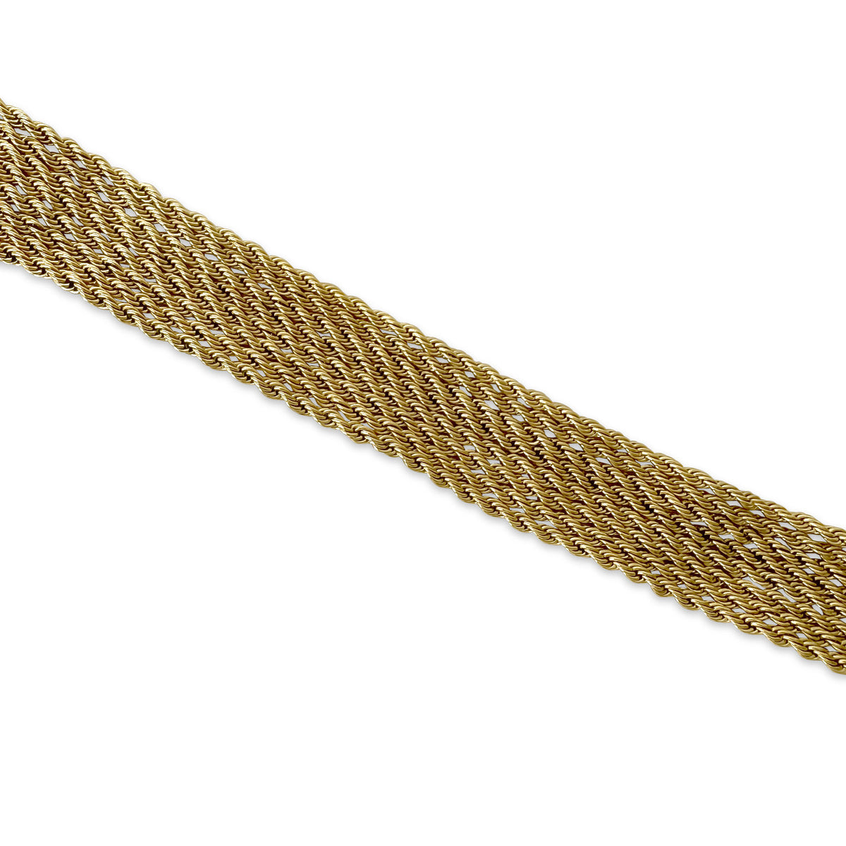 Geschichtetes Seil 18K Gold plattiert Halskette