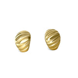 Klobige Hülle 18k Gold plattiert Ohrringe