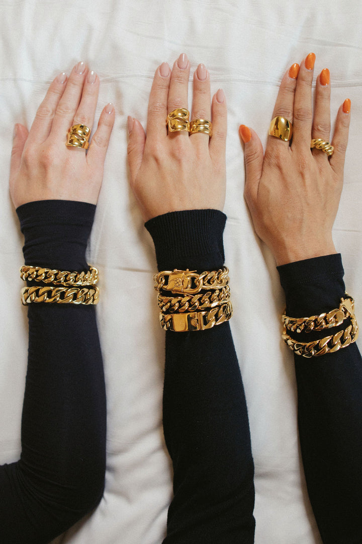 Croissant 18K Forgyldt Ring