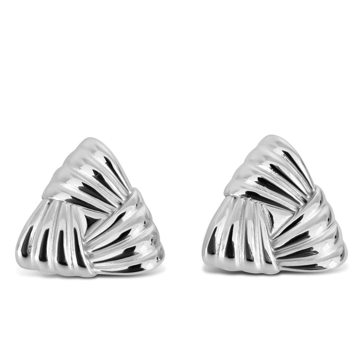Chunky Triangular Poleret Øreringe