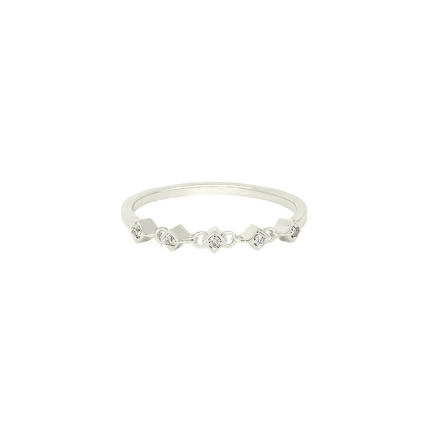 Alexa Fine Jewelry | Athena 18K Hvidguld Ring m. Diamanter