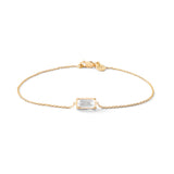 Nord White 18K Gold Bracelet w. Topaz & Diamond