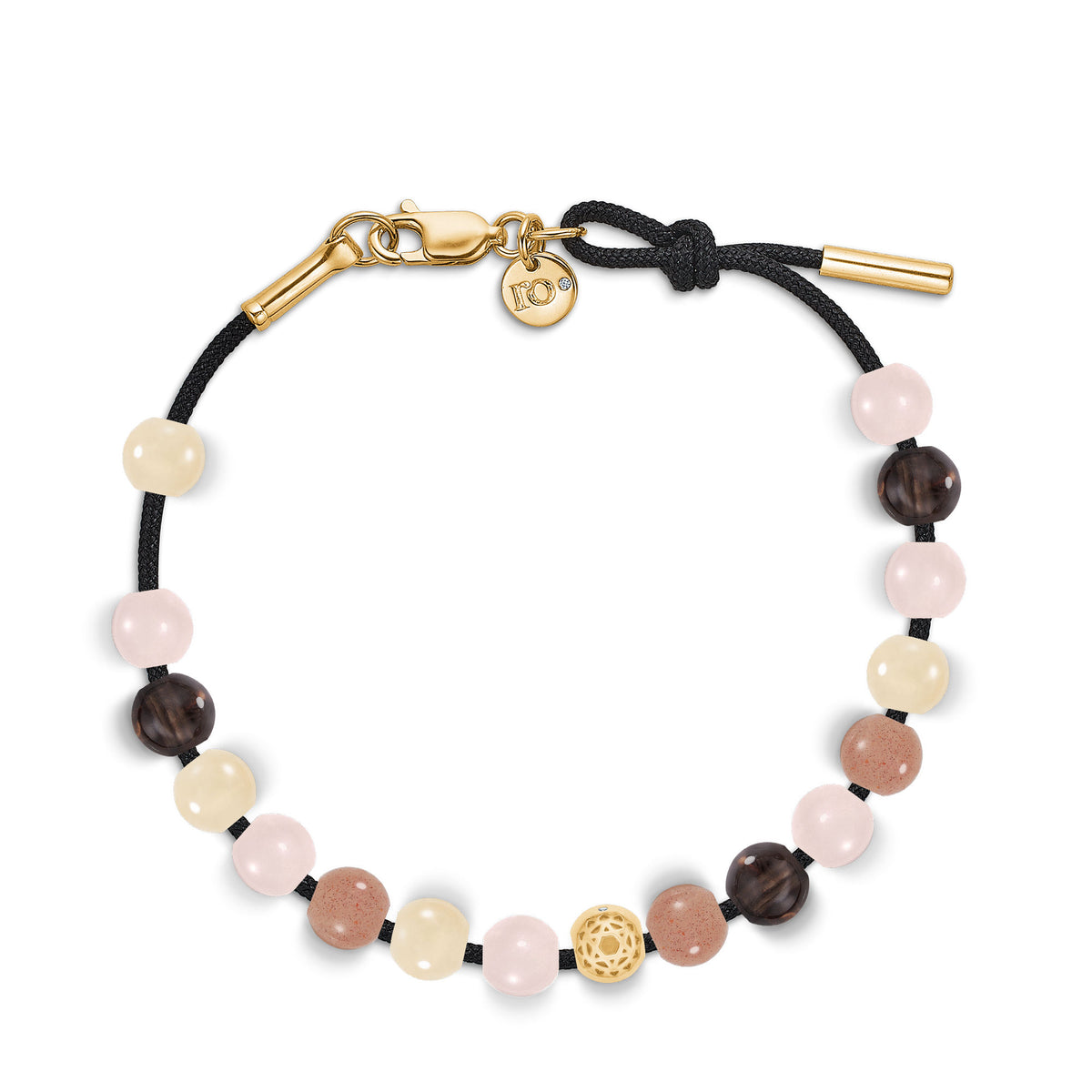 Inner Peace Infinite Love 18K Gold Bracelet w. Diamonds