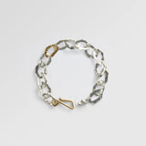 Grim Large 18K Gold & Silver Bracelet w. Gold Link