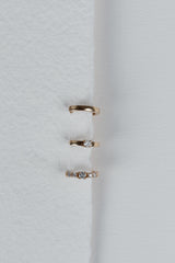 One Pave 18K Gold Hoop w. Lab-Grown Diamond
