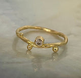 Seafire 22K Gold Ring w. Diamond