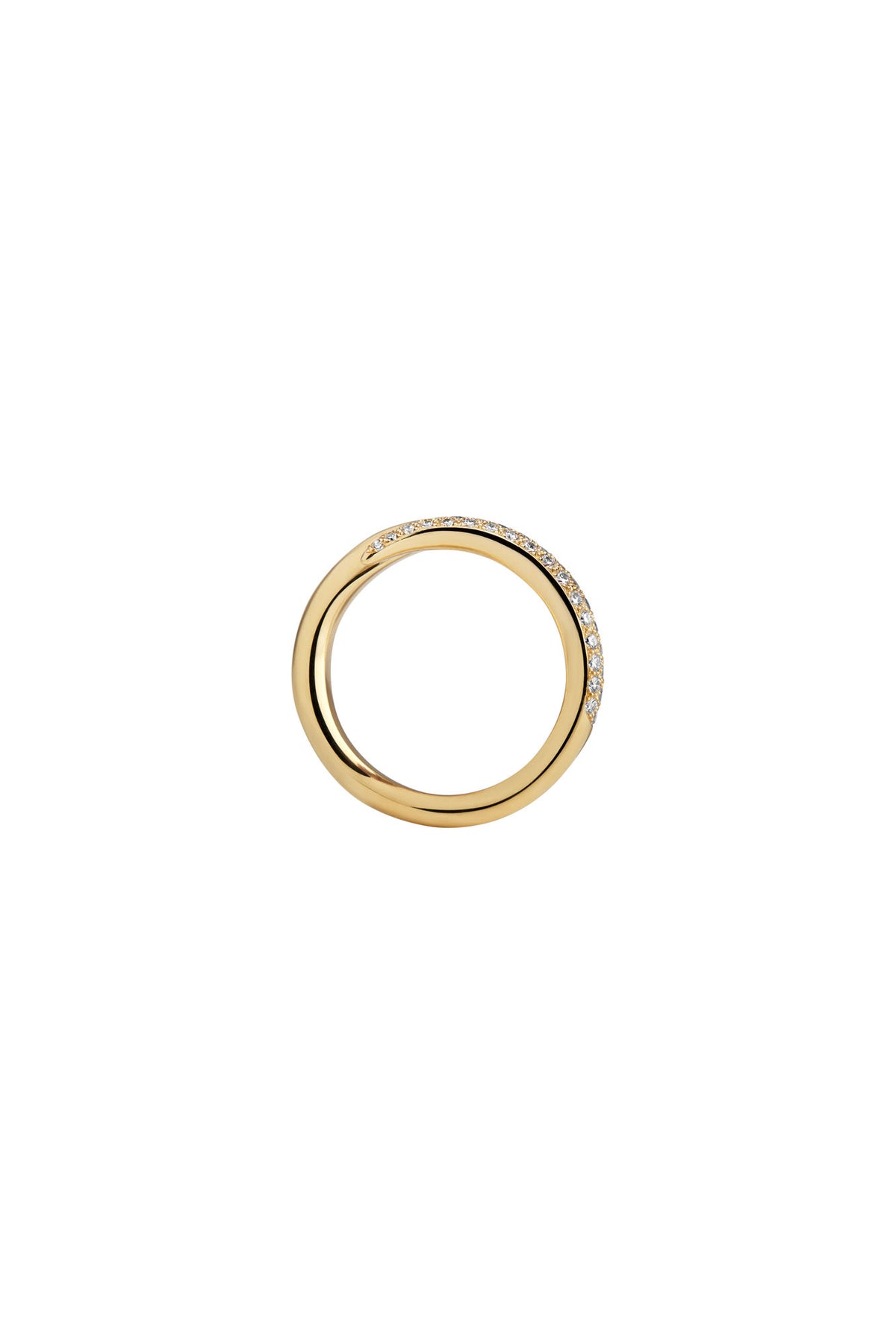 Paved Eboris 18K Gold Ring w.Diamonds