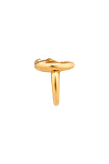 Elephant 18K Gold Ring w. Lab-Grown Diamond