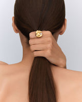 Elephant 18K Gold Ring w. Lab-Grown Diamond