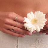 Nina Flower 18k Guld Ring m. Diamanter